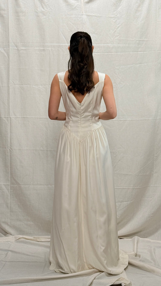Vintage Silk Basque Waist Gown
