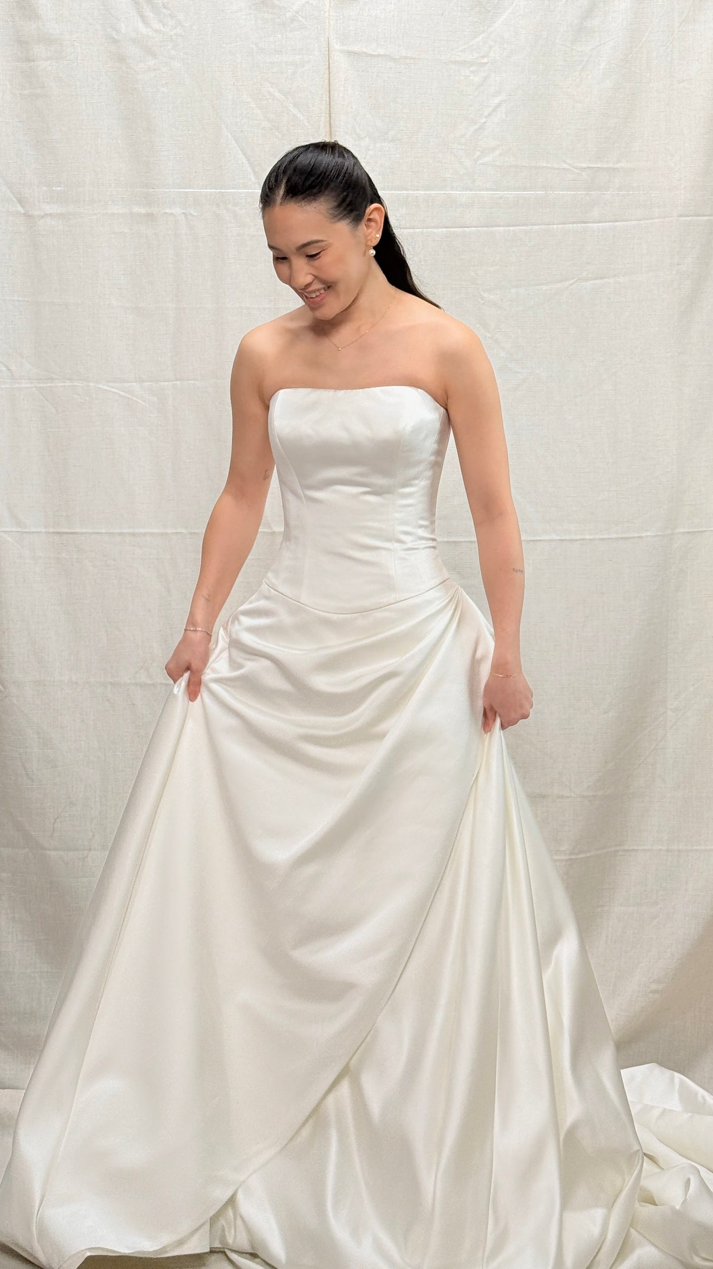 Vintage Satin Ballgown with Train
