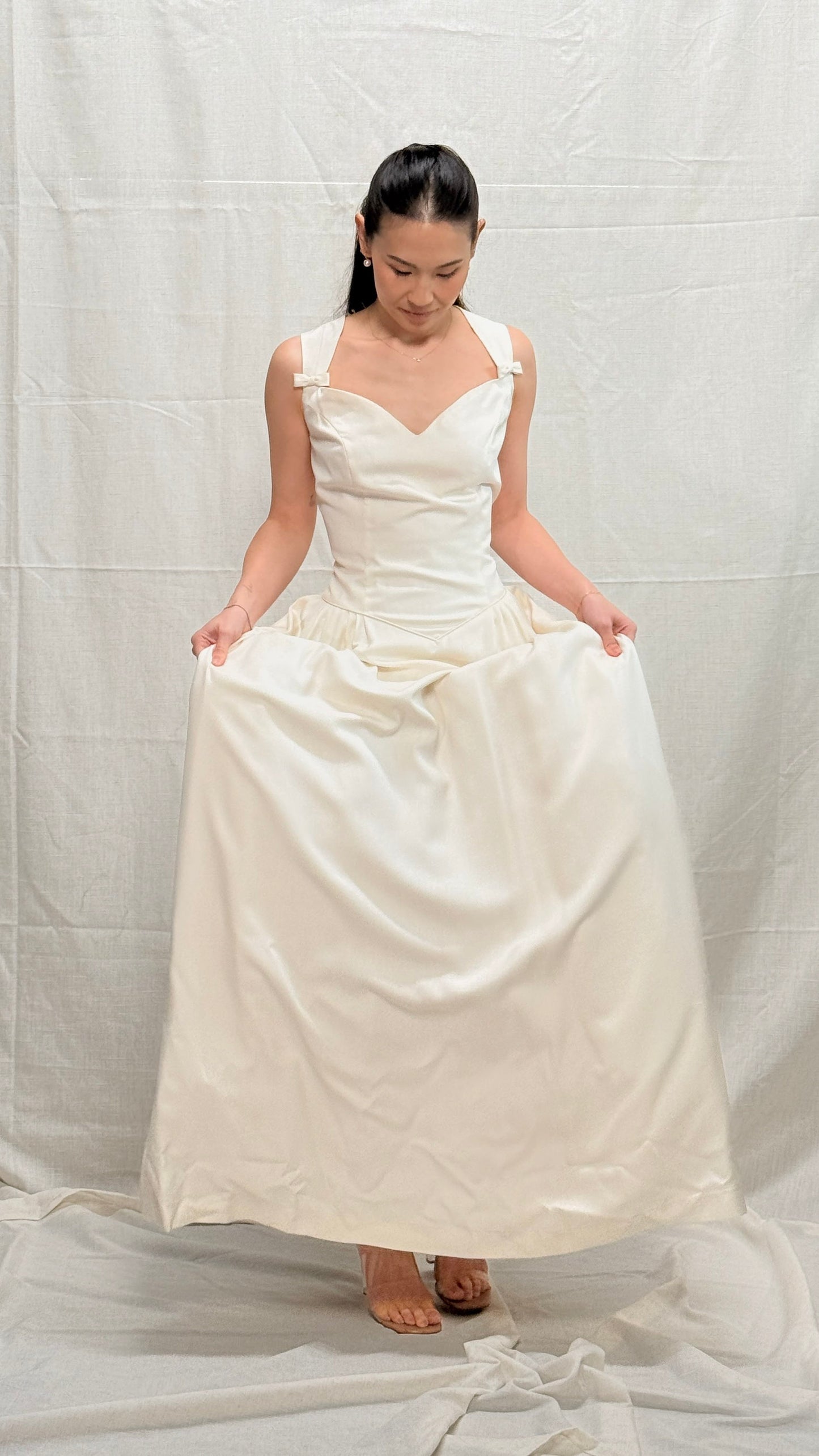 Vintage Silk Basque Waist Gown