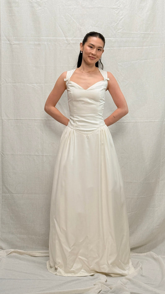 Vintage Silk Basque Waist Gown