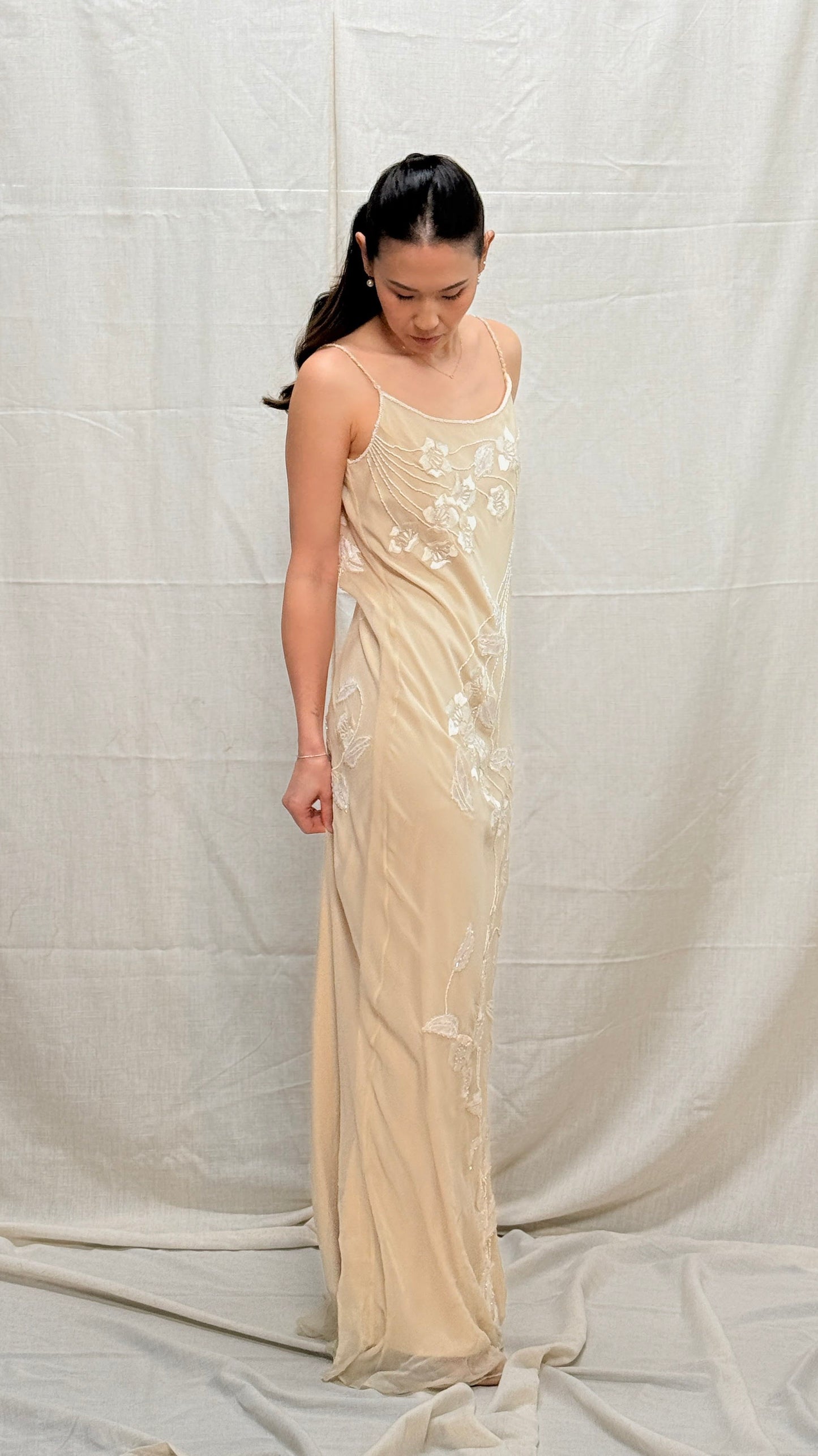 Vintage Sue Wong Silk Beaded Gown