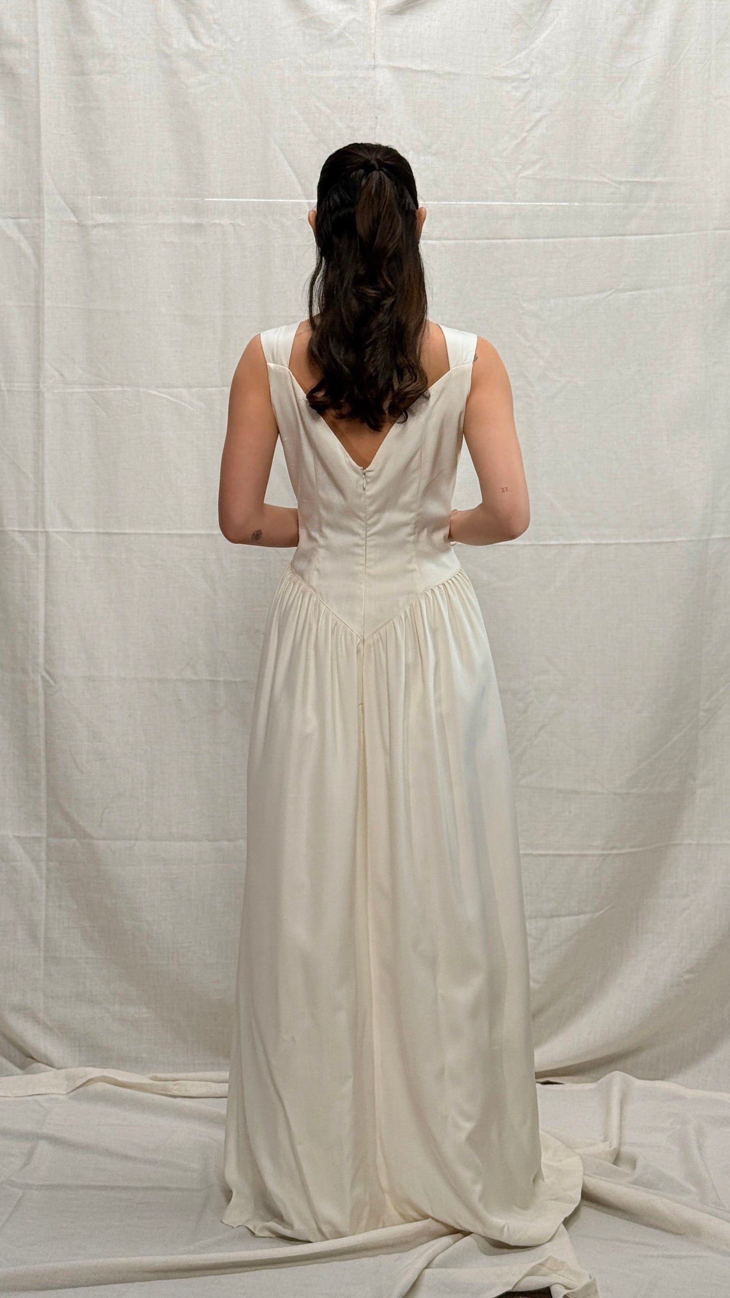 Vintage Silk Basque Waist Gown