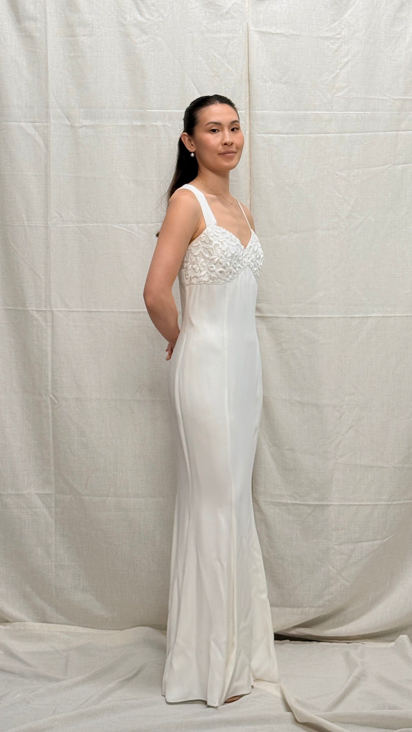Vintage 90s Roberta White Gown