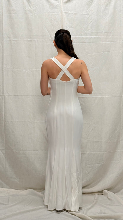 Vintage 90s Roberta White Gown